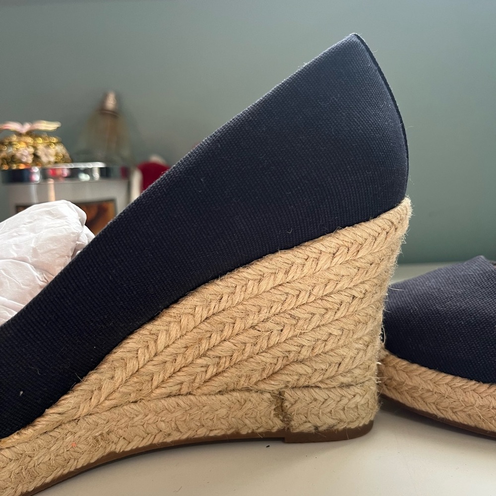 JCREW weaved wedge heels